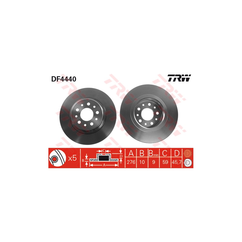 TRW Bremsscheibe DF4440