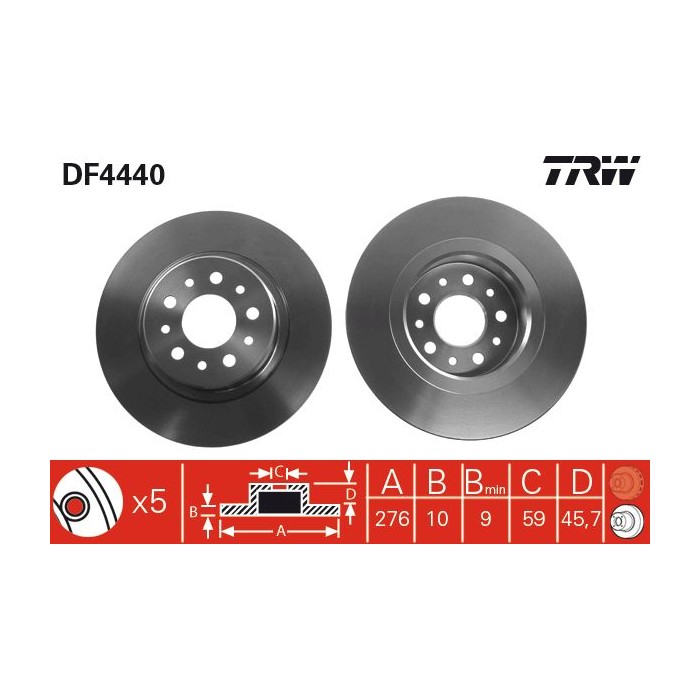 TRW Bremsscheibe DF4440