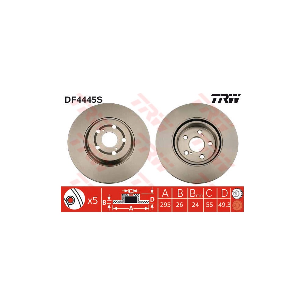 TRW Bremsscheibe DF4445S