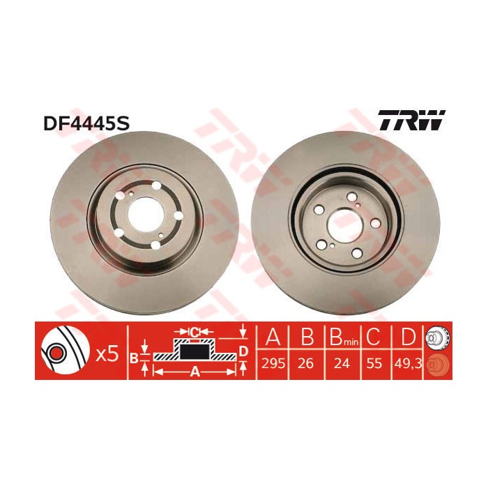 TRW Bremsscheibe DF4445S