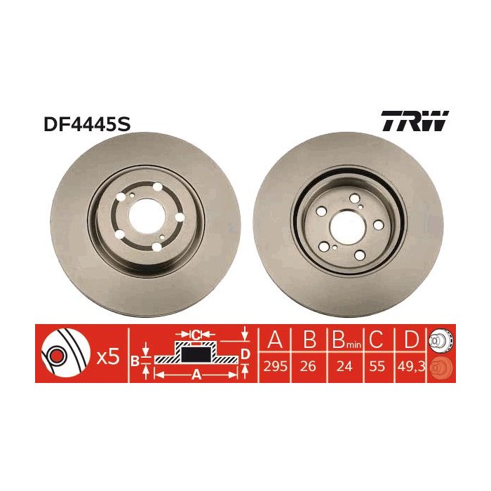 TRW Bremsscheibe DF4445S
