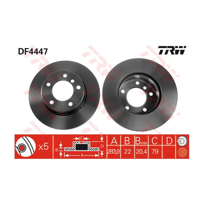 TRW Bremsscheibe DF4447