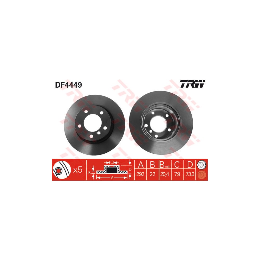 TRW Bremsscheibe DF4449