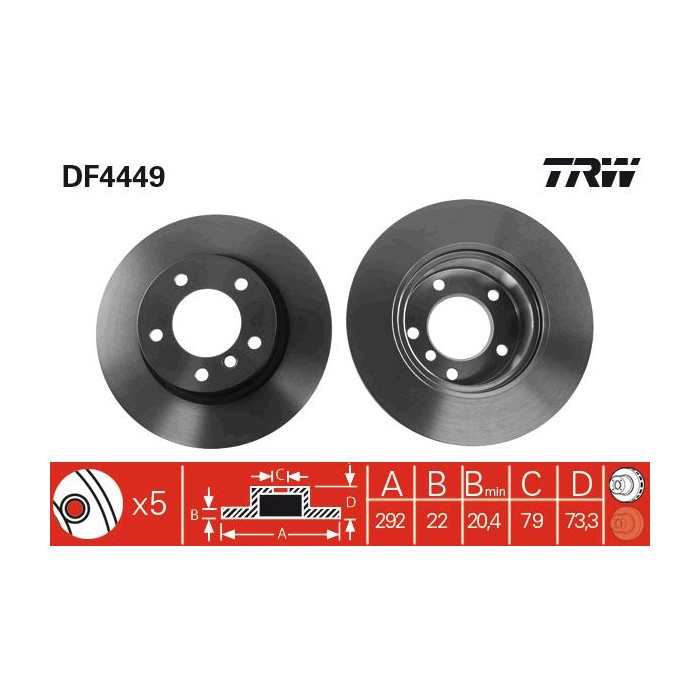 TRW Bremsscheibe DF4449