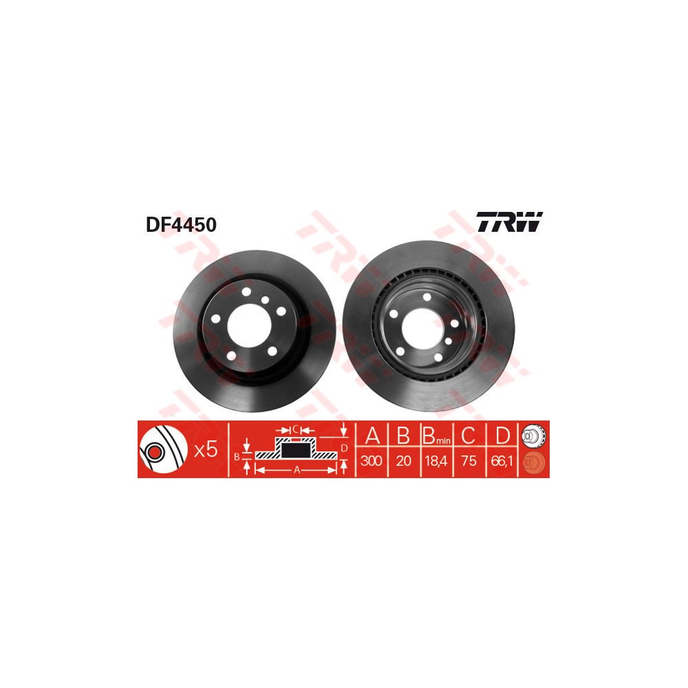 TRW Bremsscheibe DF4450