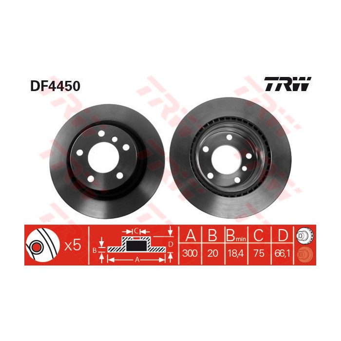 TRW Bremsscheibe DF4450