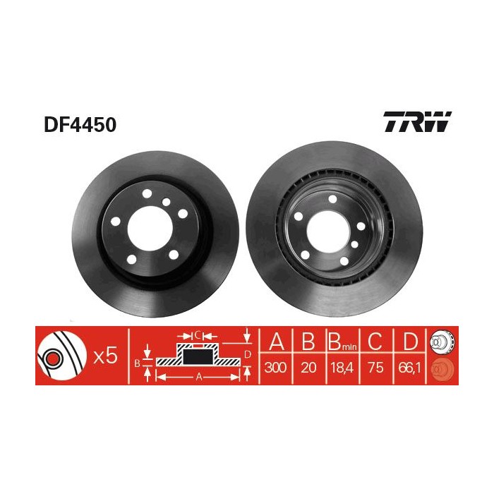 TRW Bremsscheibe DF4450