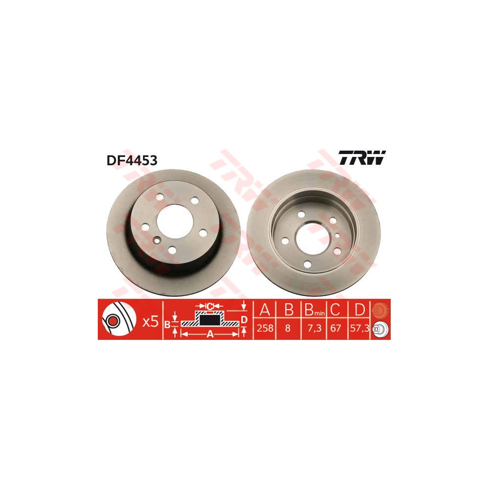TRW Bremsscheibe DF4453