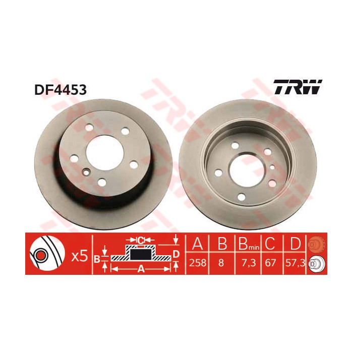 TRW Bremsscheibe DF4453