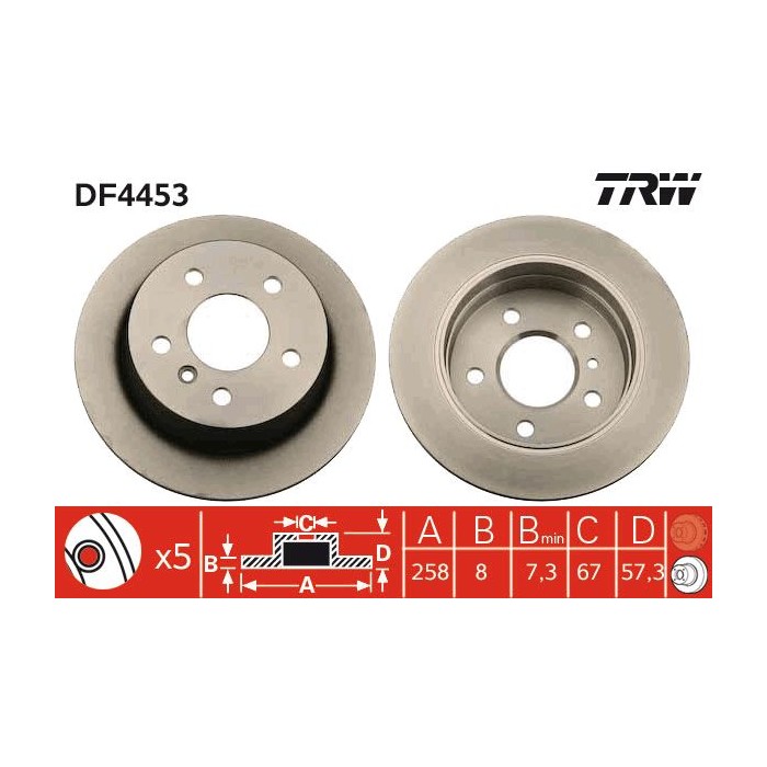 TRW Bremsscheibe DF4453