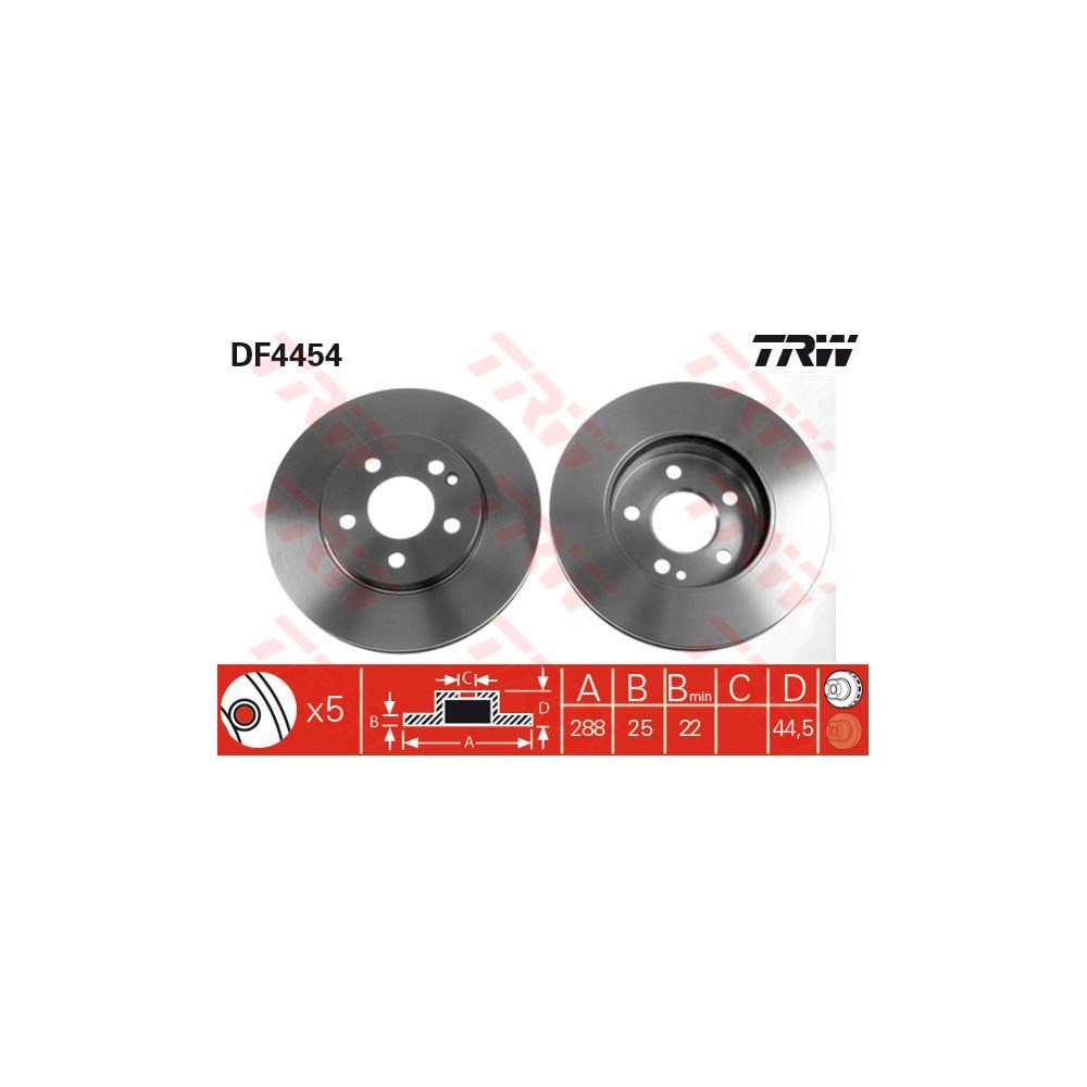 TRW Bremsscheibe DF4454