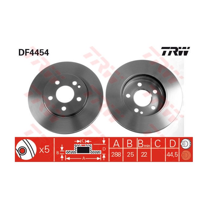 TRW Bremsscheibe DF4454
