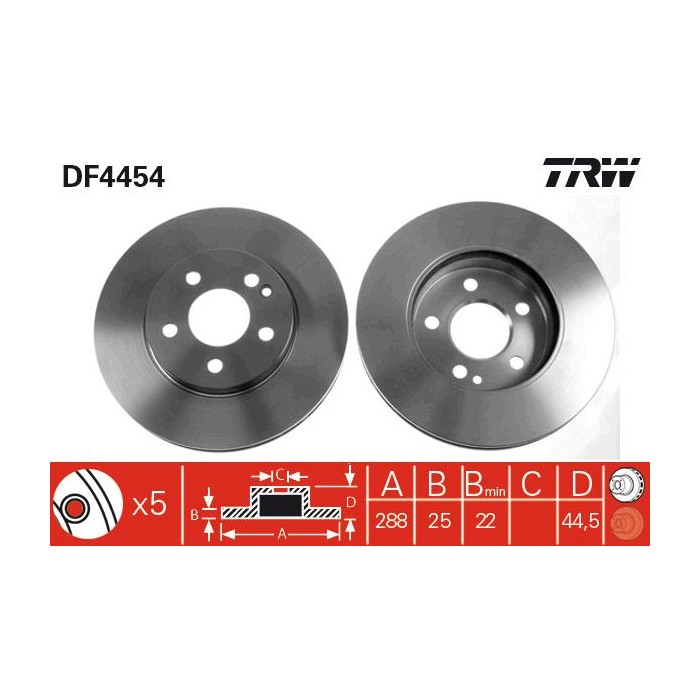 TRW Bremsscheibe DF4454