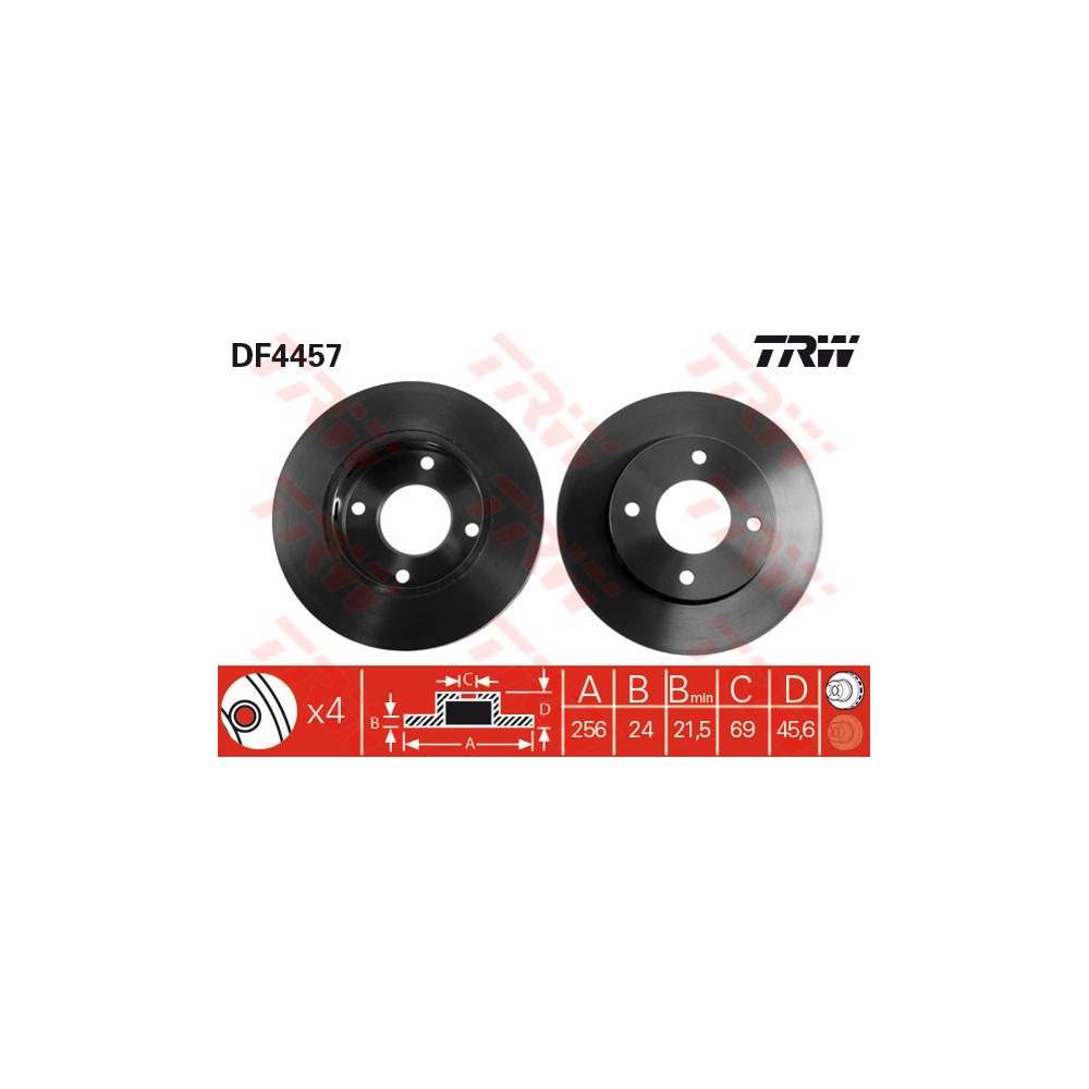 TRW Bremsscheibe DF4457