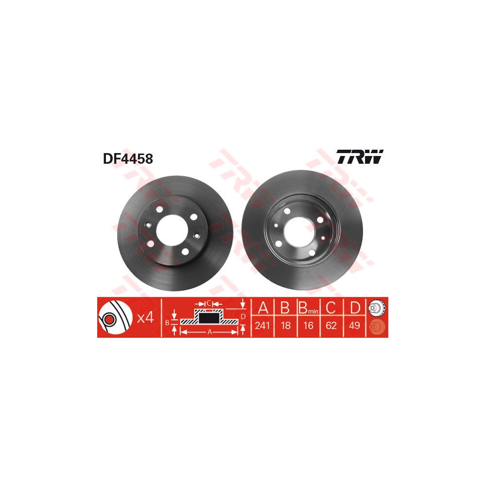 TRW Bremsscheibe DF4458
