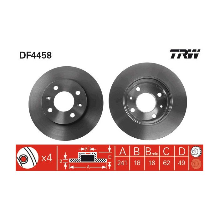 TRW Bremsscheibe DF4458