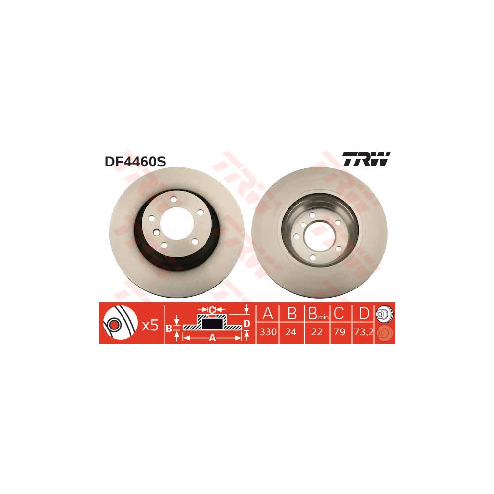 TRW Bremsscheibe DF4460S