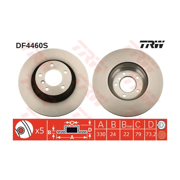 TRW Bremsscheibe DF4460S