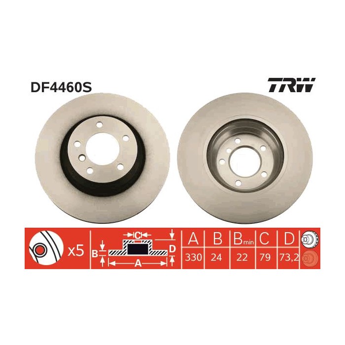 TRW Bremsscheibe DF4460S