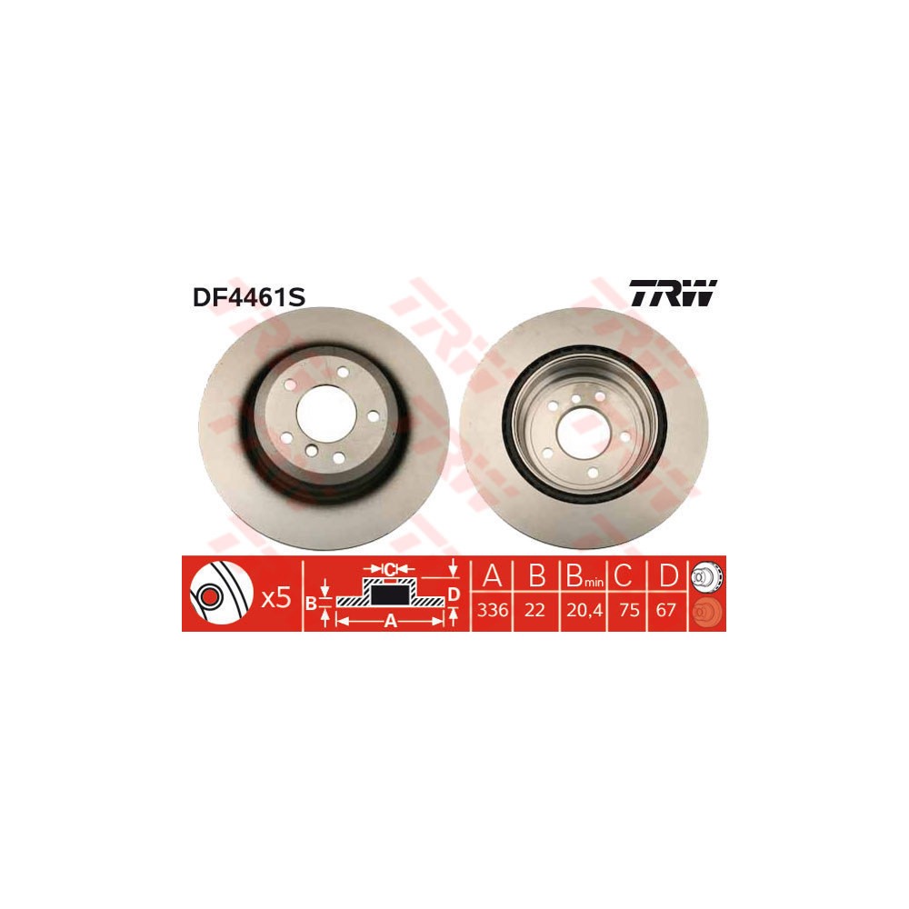 TRW Bremsscheibe DF4461S