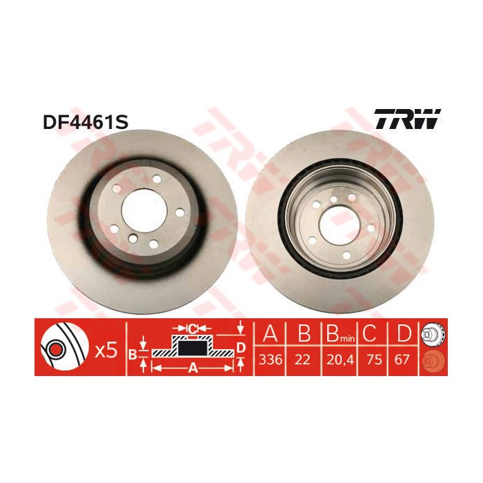 TRW Bremsscheibe DF4461S