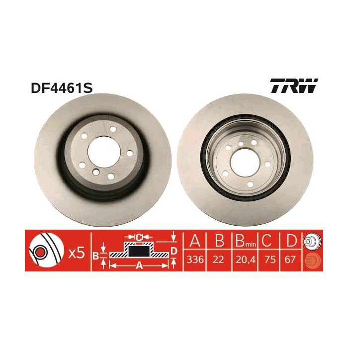 TRW Bremsscheibe DF4461S