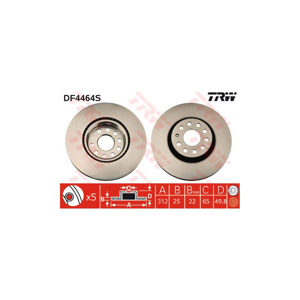 TRW Bremsscheibe DF4464S