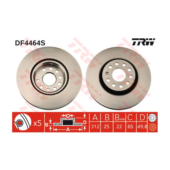 TRW Bremsscheibe DF4464S