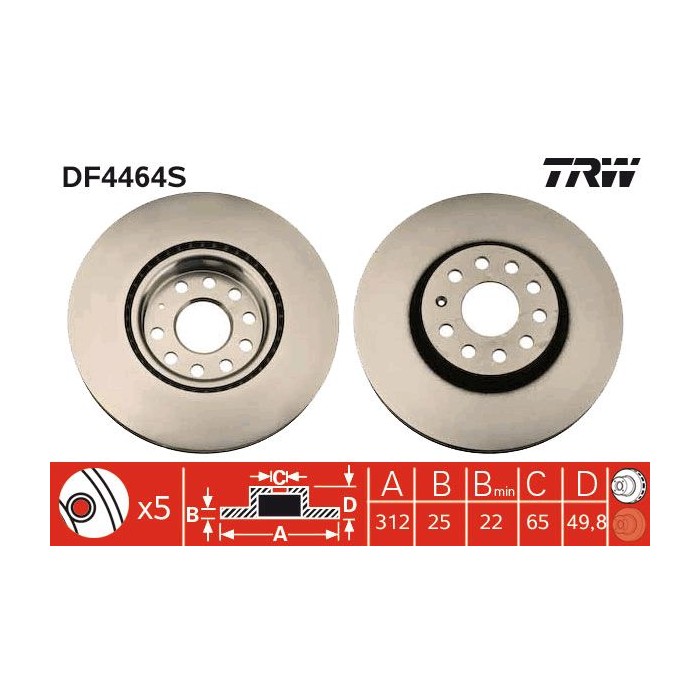 TRW Bremsscheibe DF4464S
