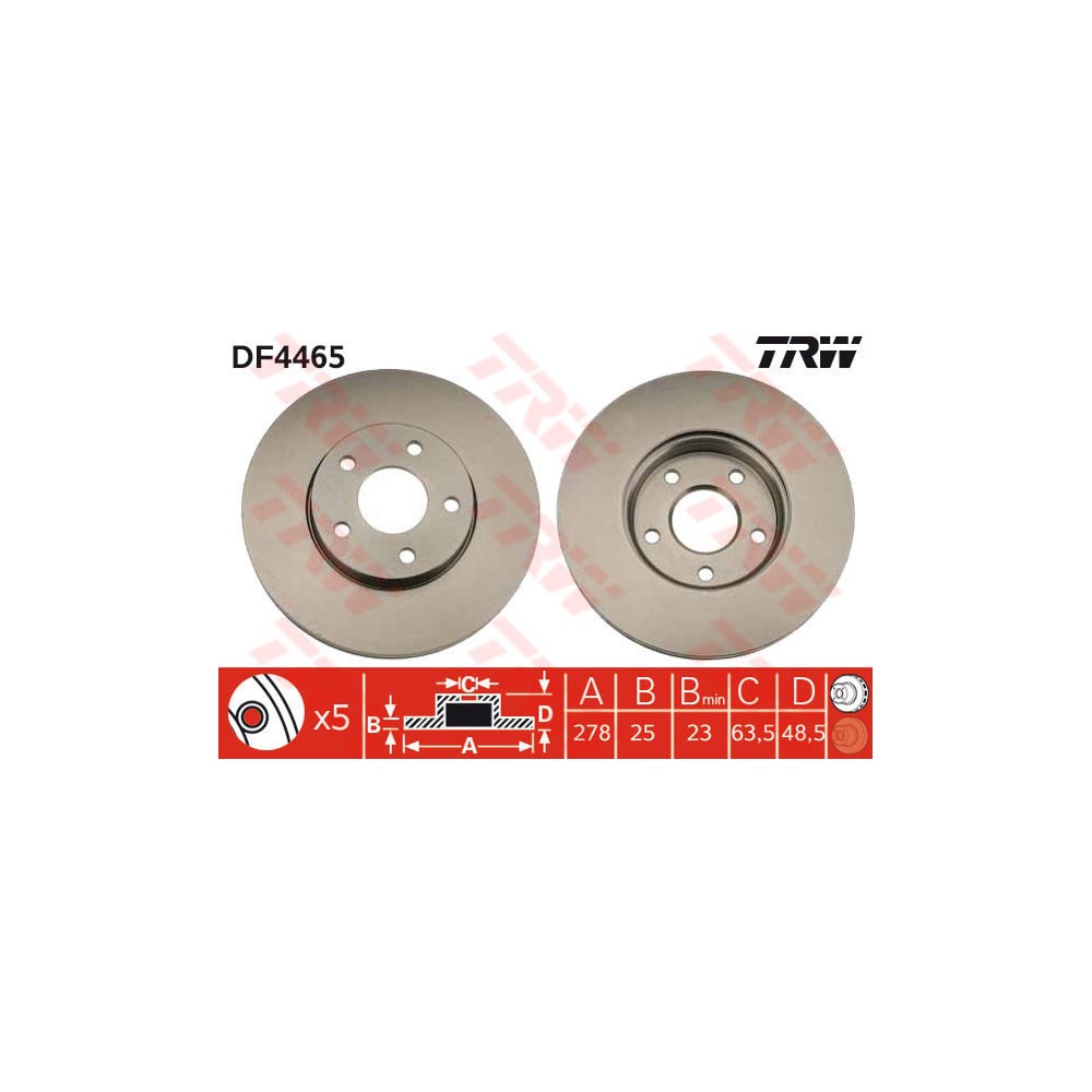 TRW Bremsscheibe DF4465