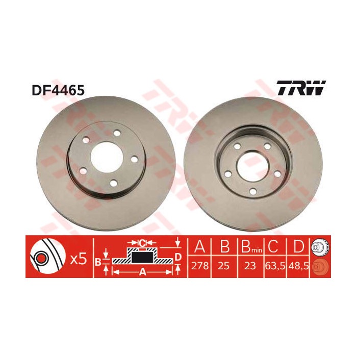 TRW Bremsscheibe DF4465
