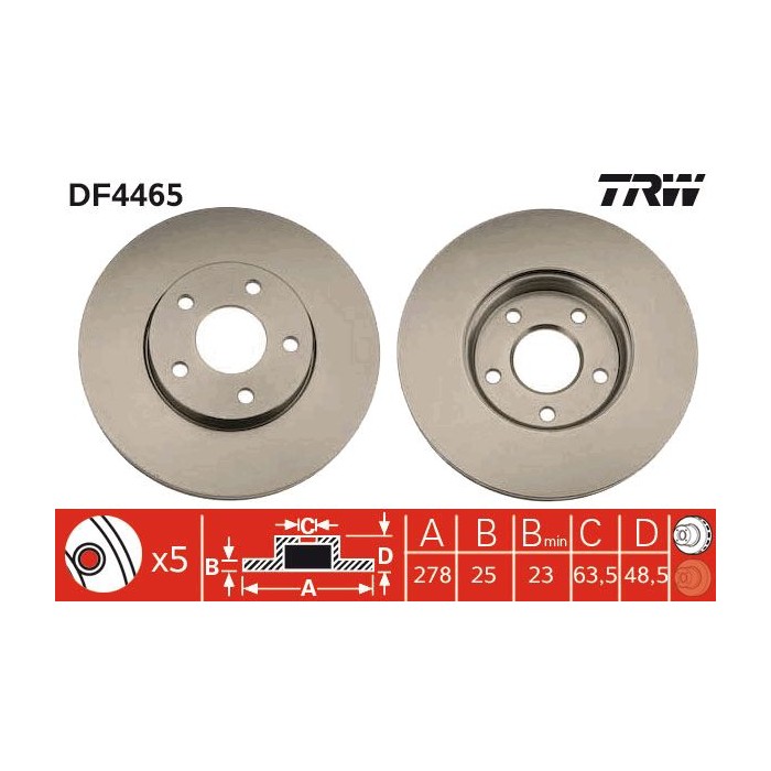 TRW Bremsscheibe DF4465