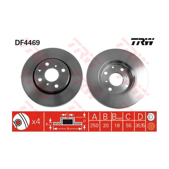 TRW Bremsscheibe DF4469