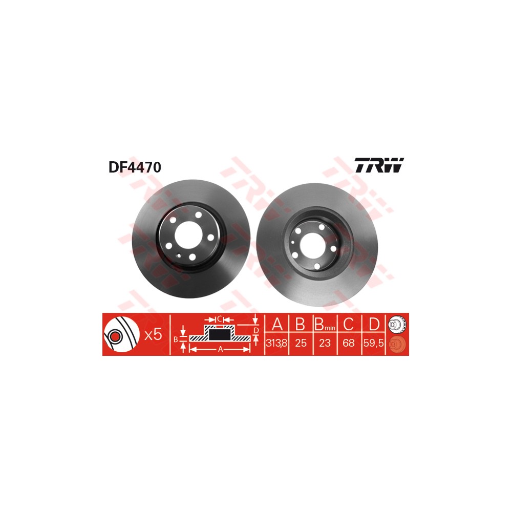 TRW Bremsscheibe DF4470