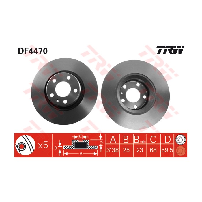 TRW Bremsscheibe DF4470