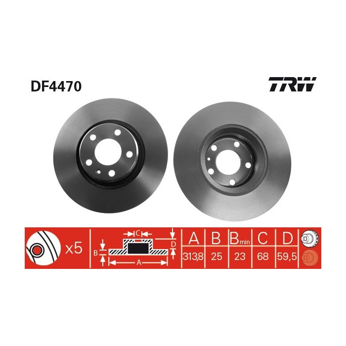 TRW Bremsscheibe DF4470