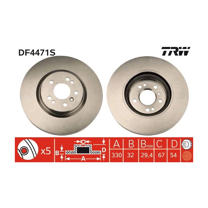TRW Bremsscheibe DF4471S