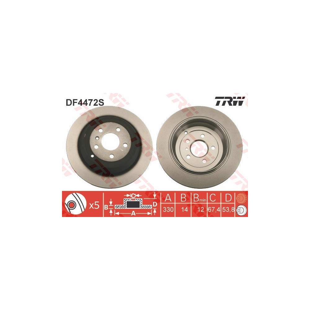 TRW Bremsscheibe DF4472S