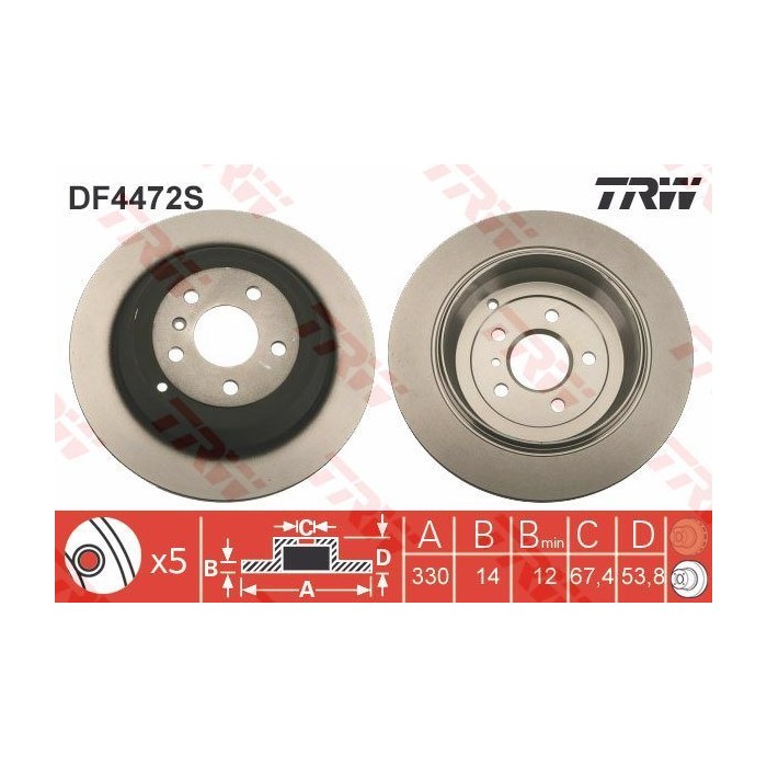 TRW Bremsscheibe DF4472S