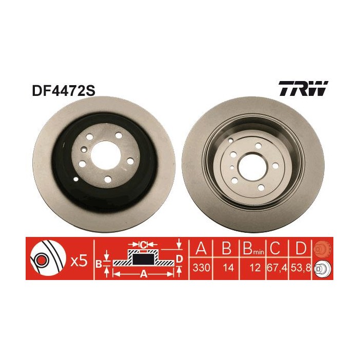 TRW Bremsscheibe DF4472S