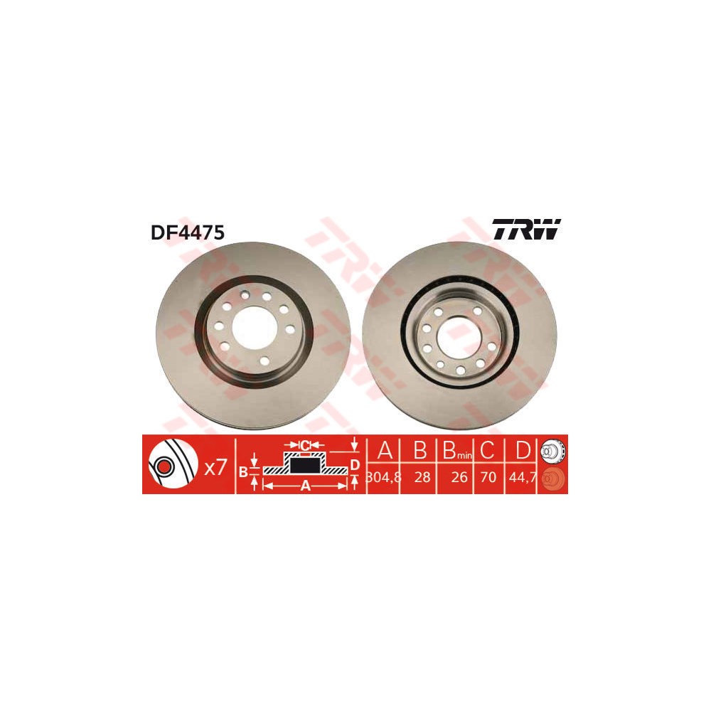TRW Bremsscheibe DF4475