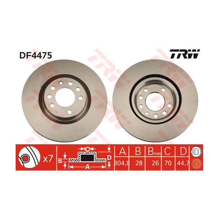 TRW Bremsscheibe DF4475