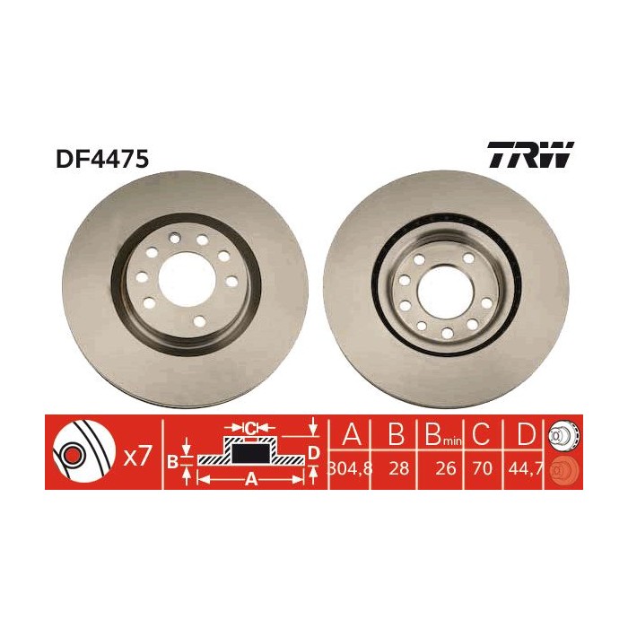 TRW Bremsscheibe DF4475