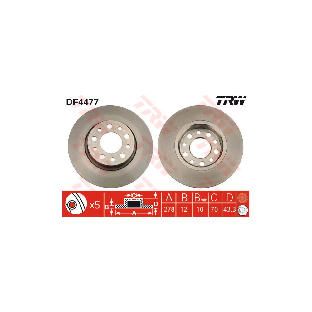 TRW Bremsscheibe DF4477