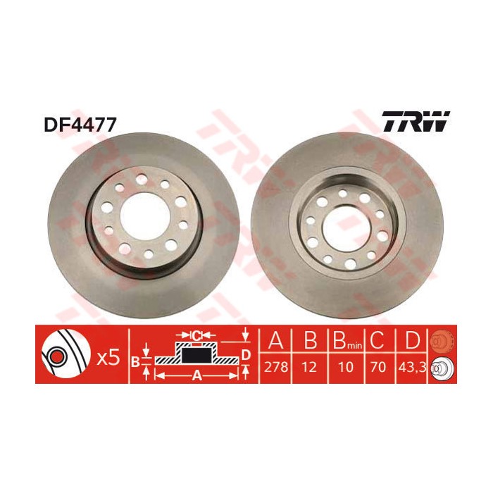 TRW Bremsscheibe DF4477