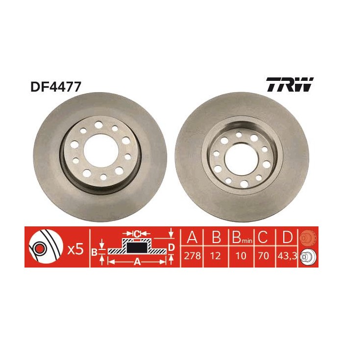 TRW Bremsscheibe DF4477