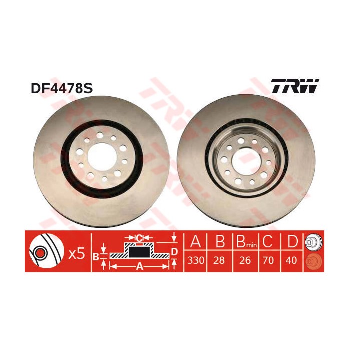 TRW Bremsscheibe DF4478S