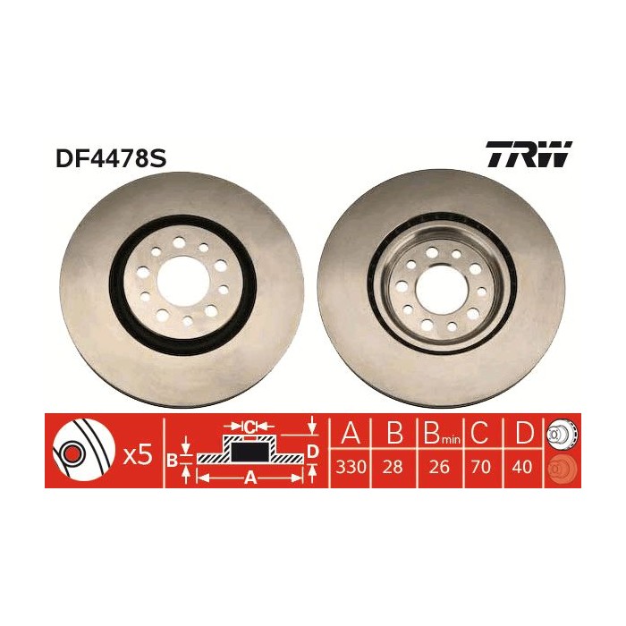 TRW Bremsscheibe DF4478S