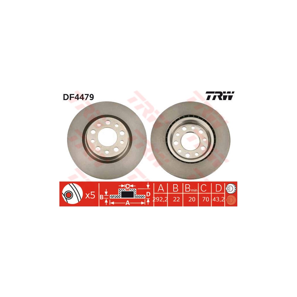 TRW Bremsscheibe DF4479