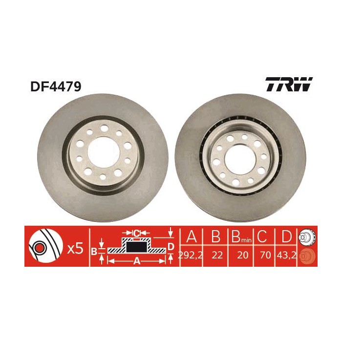 TRW Bremsscheibe DF4479